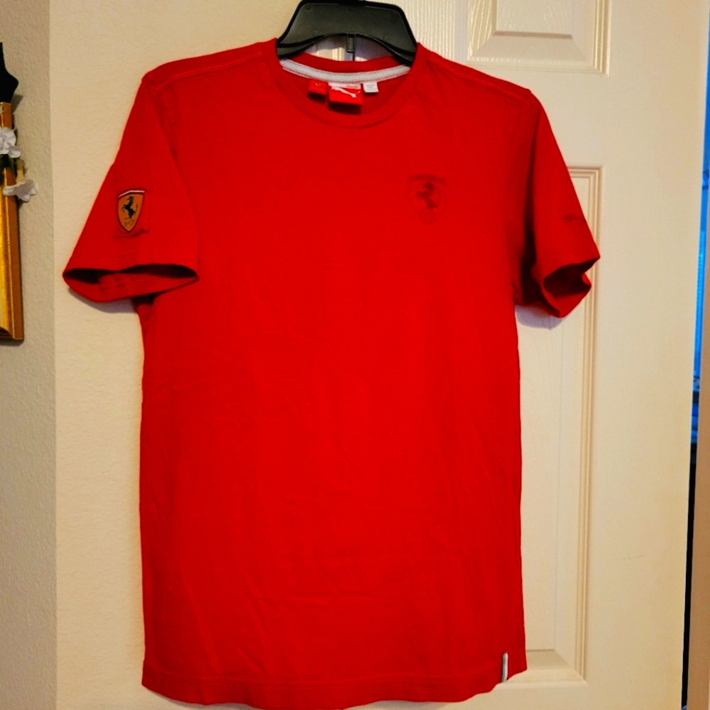 Puma Scuderia Ferrari T-shirt Men's Small Red Official Sports Street Wear